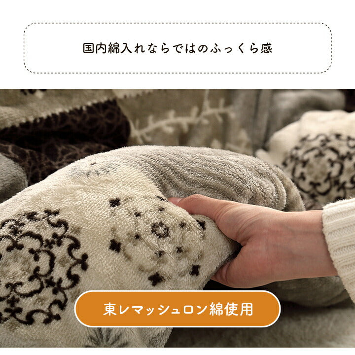 こたつ布団 日本製 ノルディック柄 約205×245cm【メーカー直送商品】