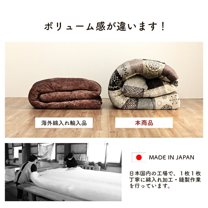 こたつ布団 日本製 ノルディック柄 約205×285cm【メーカー直送商品】