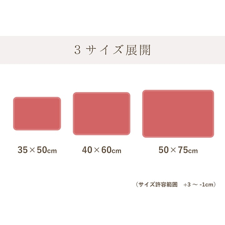 バスマット 速乾 吸水性抜群 タオル地風 さらっと 約40×60cm 【メーカー直送商品】☆