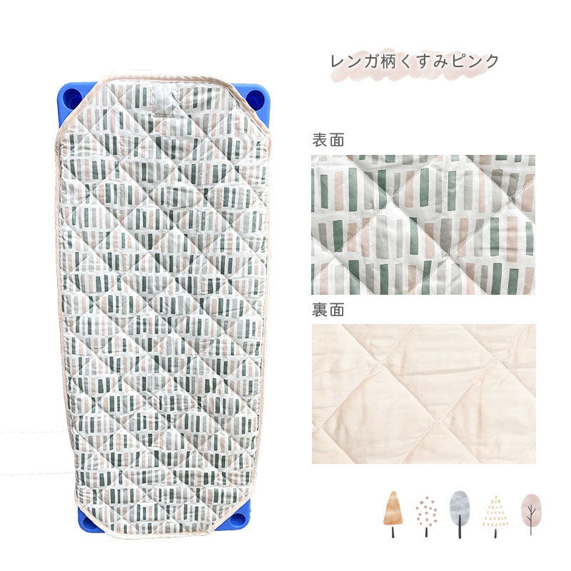 コットカバー 子ども用 約60×130cm 綿100% コット用カバー コットマット お昼寝ベッド用シーツ コットシーツ 男の子 女の子 吸水速乾 かわいい おしゃれ 北欧柄 レンガ くすみピンク グレー 動物 小花柄 ゴム付き お名前タグ コットパッド キッズサイズ
