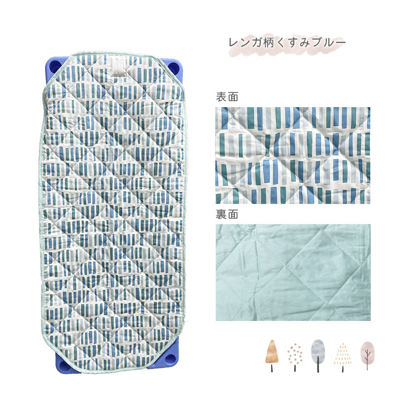 コットカバー 子ども用 約60×130cm 綿100% コット用カバー コットマット お昼寝ベッド用シーツ コットシーツ 男の子 女の子 吸水速乾 かわいい おしゃれ 北欧柄 レンガ くすみピンク グレー 動物 小花柄 ゴム付き お名前タグ コットパッド キッズサイズ