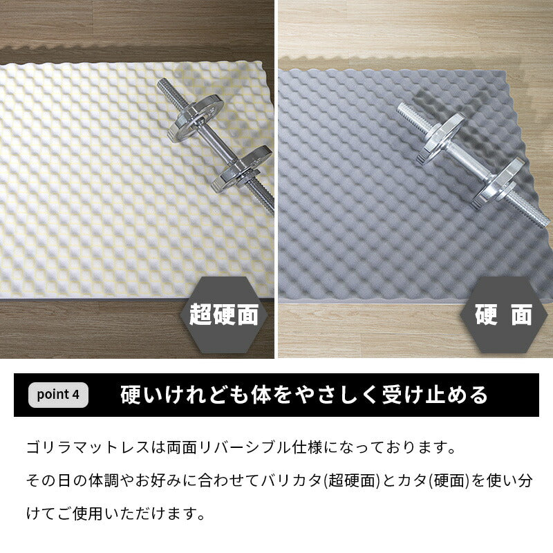 究極に硬いマットレス 日本製 シングルサイズ ロマンス小杉 ゴリラマットレス 超硬質