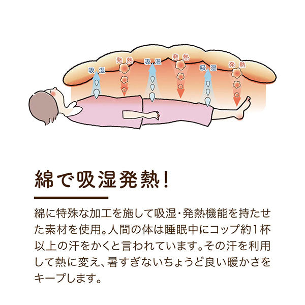 ロマンス小杉 ふかふかケット 発熱コットン warm support
