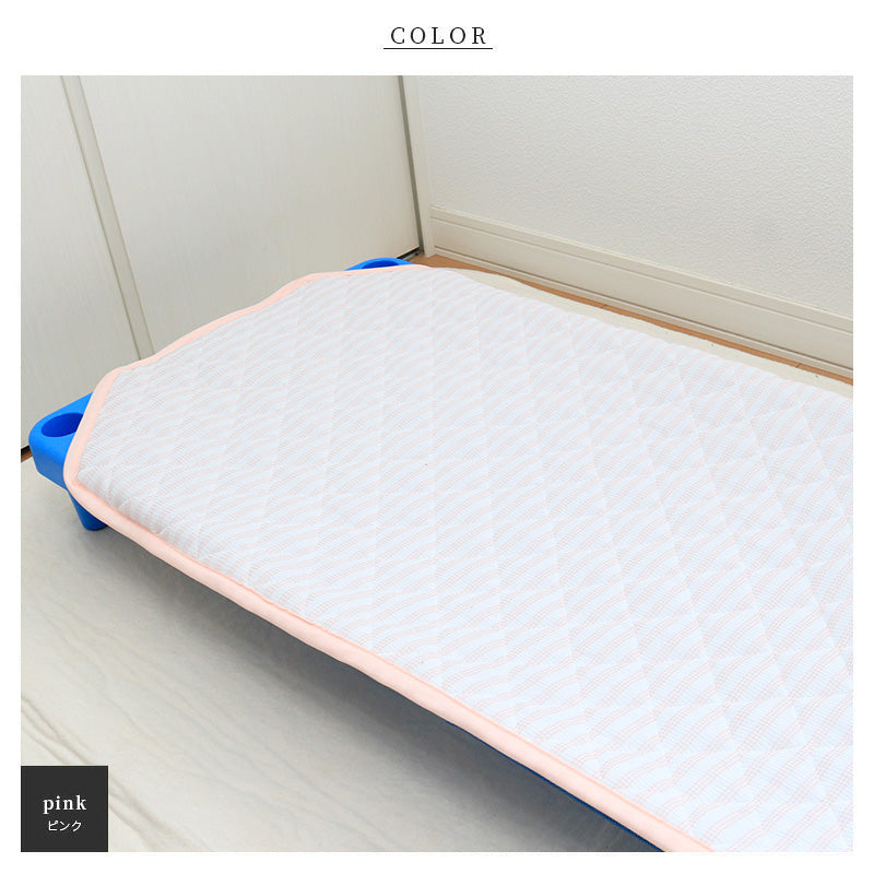 コット専用カバー 約60×135cm ネーム付き ストライプ