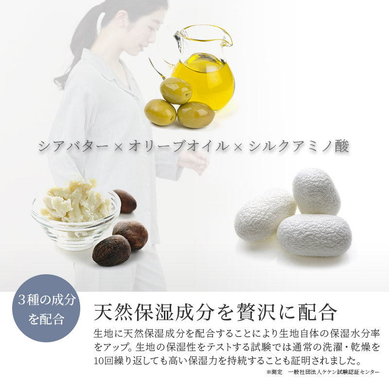 着る保湿クリーム ルームウェア 前開き長袖 レディース