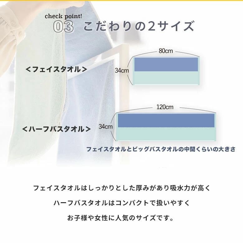 ラッピングが選べる今治タオル2点セット フェイスタオル ハーフバスタオル 日本製 綿100 今治タオル 吸湿性 速乾性 プレゼント 贈り物 内祝 ギフト用 熨斗付き 母の日 敬老の日 快気祝い 結婚 出産 引っ越し ご挨拶
