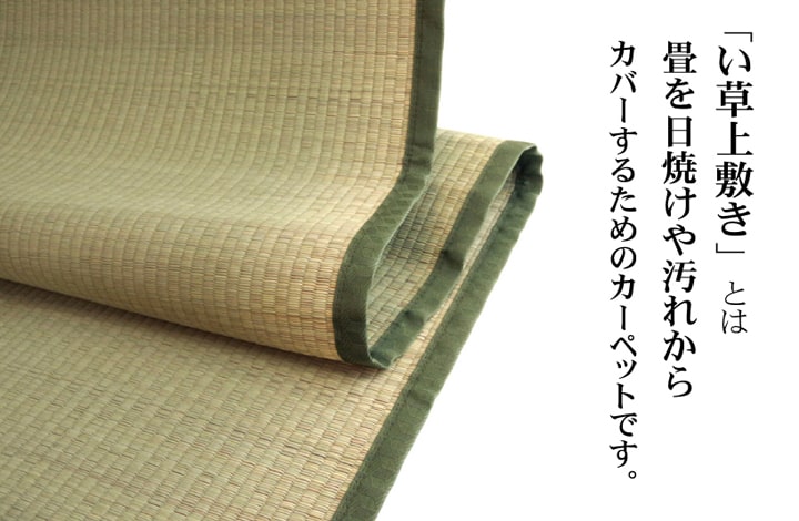 純国産 い草 上敷き カーペット 双目織 『松』 江戸間1畳（約88×176cm）【メーカー直送商品】