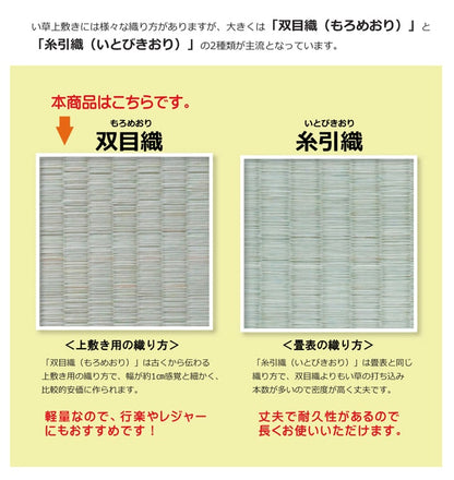 純国産 い草 上敷き カーペット 双目織『ほほえみ』【メーカー直送商品】