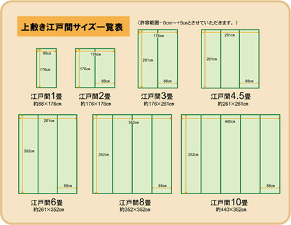 純国産 い草 上敷き カーペット 糸引織『湯沢』【メーカー直送商品】