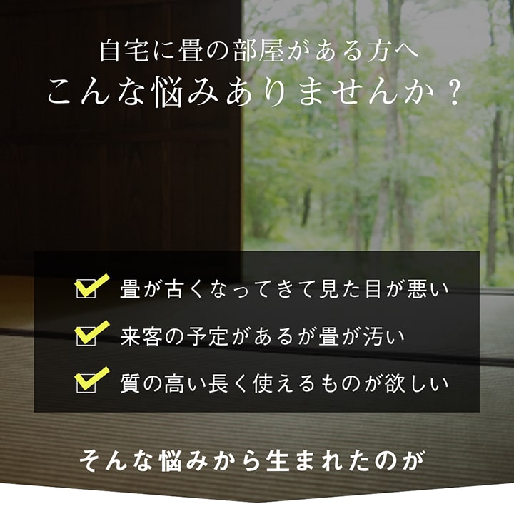 純国産 い草 上敷き はっ水 カーペット 双目織 本間2畳 (約191×191cm） 【メーカー直送商品】☆