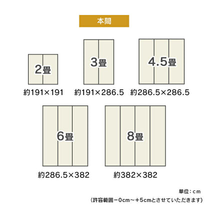 上敷き い草カーペット 約174×174cm【メーカー直送商品】
