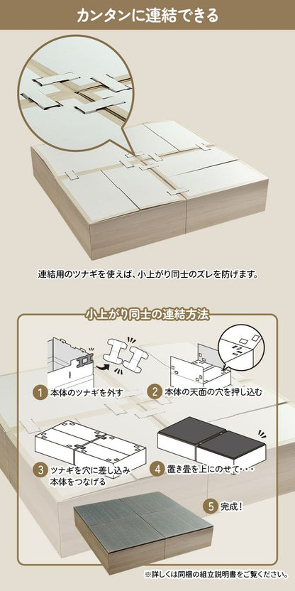 畳 ユニット 置き畳 小上がり 和室 和モダン 段ボール 畳ベッド 畳ベンチ 2組セット エコ 軽量 簡単 70×70×29.5cm 【メーカー直送商品】☆