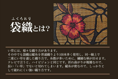 純国産 袋織い草カーペット 『なでしこ』 江戸間4.5畳(約261×261cm） 【メーカー直送商品】☆