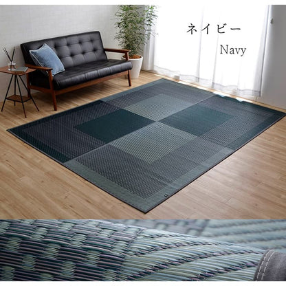 ラグ 正方形 夏用 国産い草ラグ モーニング ふっくら い草 シンプル 191×191cm 【メーカー直送商品】☆