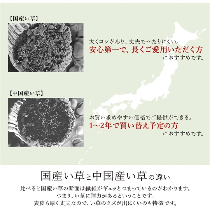 ラグ 長方形 国産 日本製 ナチュラルスタイル い草 消臭 抗菌防臭 滑り止め 防炎 市松 約191×300cm 【メーカー直送商品】☆