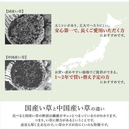 ラグ 長方形 国産 日本製 ナチュラルスタイル い草 消臭 抗菌防臭 滑り止め 防炎 市松 約191×300cm 【メーカー直送商品】☆