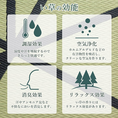 ラグ い草 モダン 純国産 国産 日本製 ウレタン 抗菌防臭 自然素材 ナチュラル 約191×250cm 【メーカー直送商品】☆