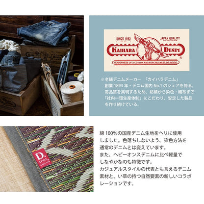 ラグ 日本製 ウカイハラデニム い草 D-STYLE『Fエレナ』約191×250cm【メーカー直送商品】