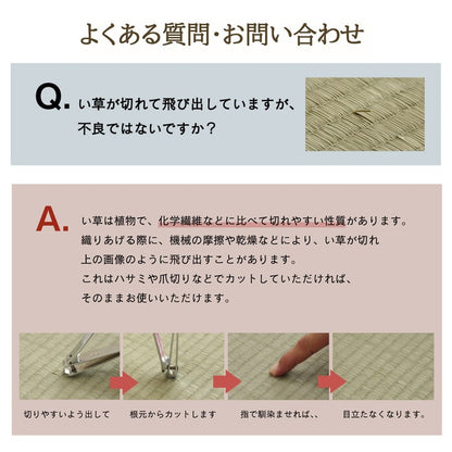 日本製い草ラグカーペット ラグ マット 国産 日本製 い草 高級感 エレガンス 消臭 自然素材  滑り止め加工 不織布 パープル ワインレッド 長方形 約191×250cm 全2色 【メーカー直送商品】☆