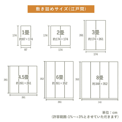 ラグ 長方形 い草 日本製 国産 自然素材 ナチュラル 市松柄 オールシーズン 消臭 シンプル 約191×300cm ホットカーペット対応 床暖房対応 【メーカー直送商品】☆