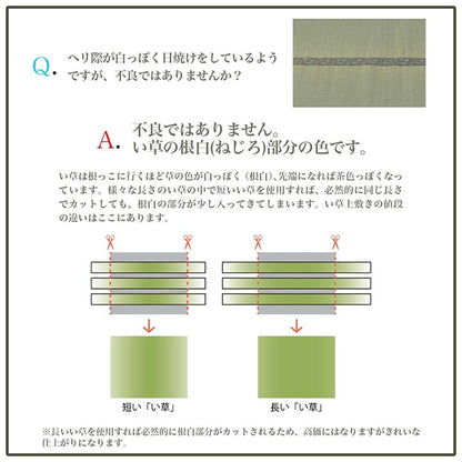 ラグ 長方形 い草 日本製 国産 自然素材 ナチュラル 市松柄 オールシーズン 消臭 シンプル 約3畳 約191×250cm ホットカーペット対応 床暖房対応 【メーカー直送商品】☆