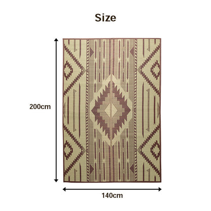 キリムシリーズラグ い草ラグ カーペット 夏用 節電 おしゃれ 北欧調 自然素材 天然素材 キリム柄 エスニック 人気 約140×200cm 【メーカー直送商品】☆