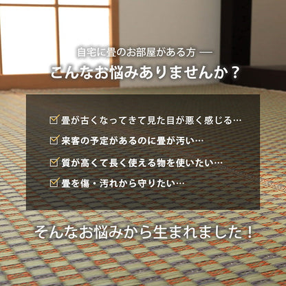 上敷き ゴザ 敷詰 カーペット い草 自然素材 日本製 国産 消臭 抗菌防臭 麻の葉 レトロ 和 江戸間8畳 約348×352cm 【メーカー直送商品】☆