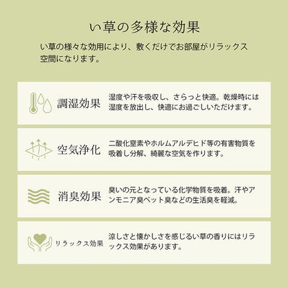 上敷き ゴザ 敷詰 カーペット い草 自然素材 日本製 国産 消臭 抗菌防臭 麻の葉 レトロ 和 江戸間6畳 約261×352cm 【メーカー直送商品】☆