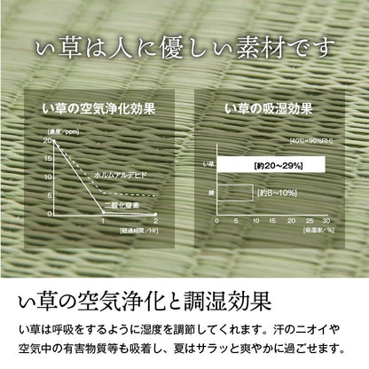 純国産 い草 上敷き カーペット 格子柄 江戸間6畳(約261×352cm） 【メーカー直送商品】☆
