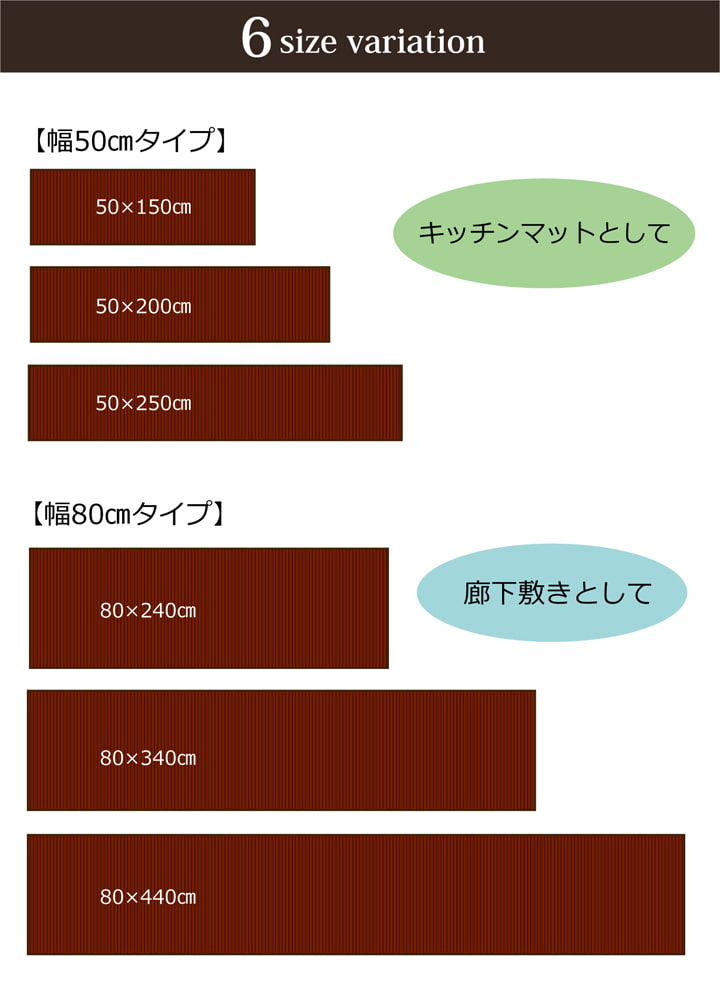 竹 廊下敷 無地 糸なしタイプ 『ユニバース』 80×440cm 【メーカー直送商品】☆