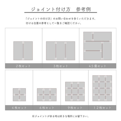 純国産 い草 日本製 置き畳 ユニット畳 簡単 和室 約82×82×1.7cm(6枚1セット) 軽量 ジョイント付き 【メーカー直送商品】☆