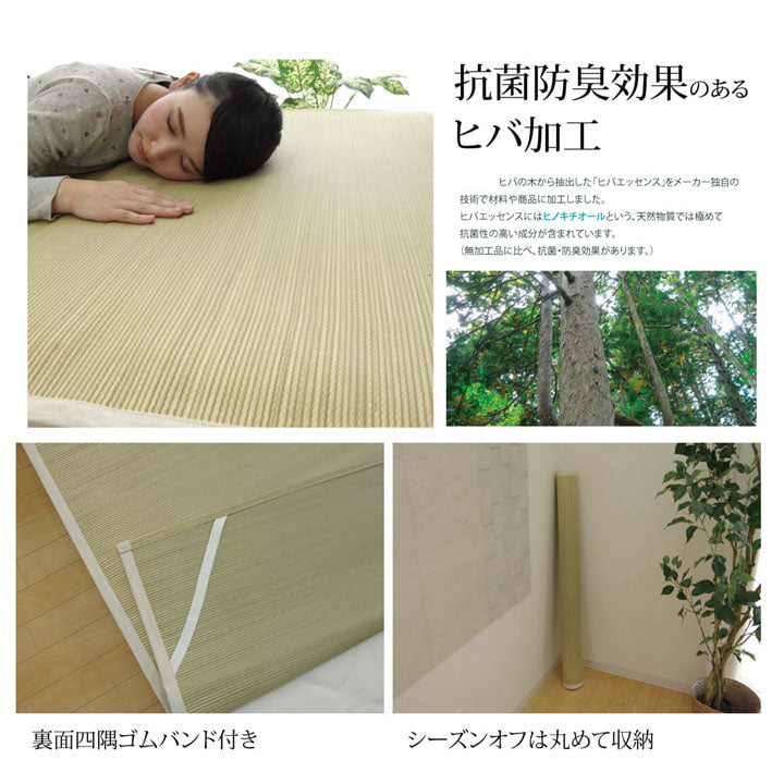 医師との共同開発 い草寝具 『アスク 汗取P』 シングル 約100×200cm