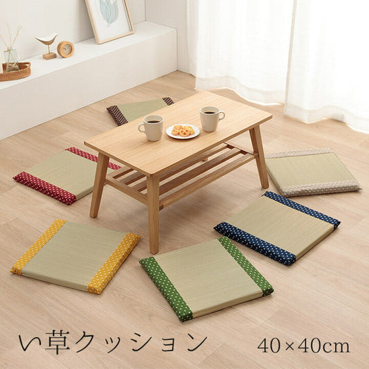 クッション い草 おしゃれ 和室 洋室 ウレタン 調湿効果 抗菌防臭 四角 40×40cm 【メーカー直送商品】☆