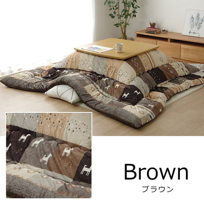 こたつ布団 正方形 ギャッベ柄 ノルディック 掛け単品 約205×205cm 【メーカー直送商品】☆