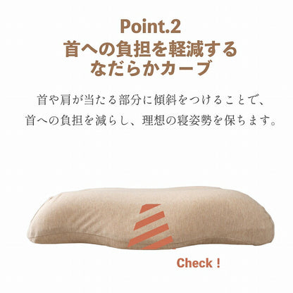 やすらぐ 首 カバー付き 整骨院長監修 低反発枕 肩こり ストレートネック 頸椎サポート 首サポート 約31×51cm 【メーカー直送商品】☆