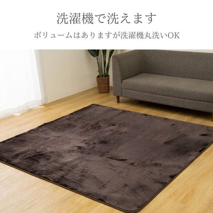 ウェンデル カーペット 洗濯可 約185×185cm [メーカー直送品]