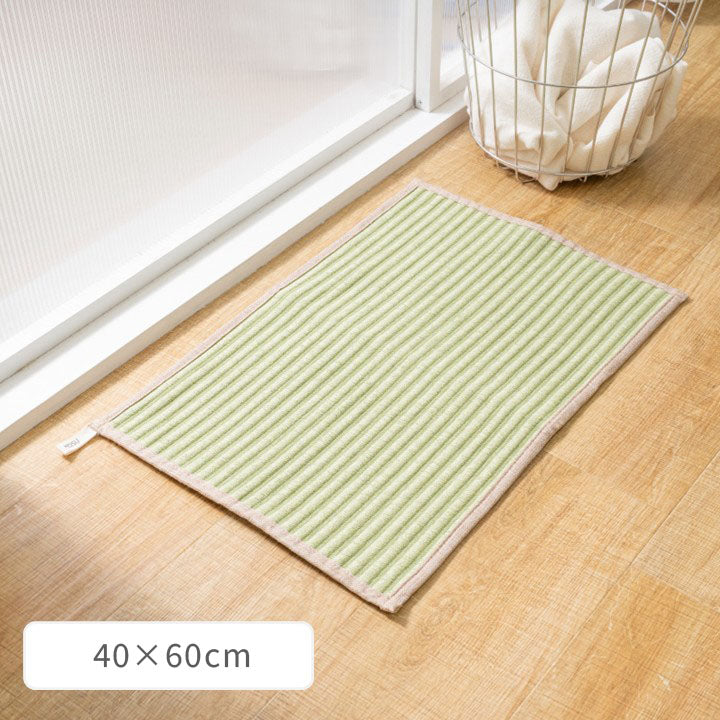 吸水パイルのバスマット 足裏が喜ぶ 約40×60cm 【メーカー直送商品】