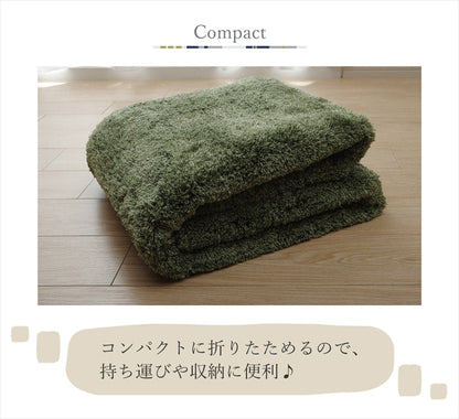 カーペット 円形 シャギー調 手洗い可 滑り止め付き 約150cm【メーカー直送商品】