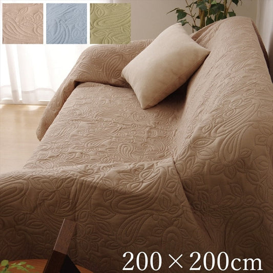 マルチカバー 洗える 汚れ防止 コンパクト ペイズリー柄 約200×200cm 【メーカー直送商品】