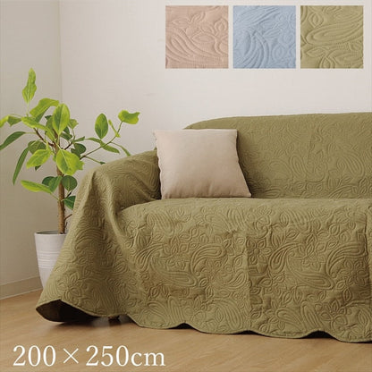 マルチカバー 洗える 汚れ防止 コンパクト ペイズリー柄 約200×250cm 【メーカー直送商品】