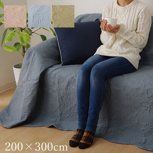 マルチカバー 洗える 汚れ防止 コンパクト ペイズリー柄 約200×300cm 【メーカー直送商品】