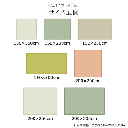 日本 抗菌 消臭 清潔 オーダー ラグ カーペット 防炎 アレルキャッチャー 抗アレル物質 ダニ対策 シャギー 無地 約3.2畳 約200×250cm 【メーカー直送商品】☆