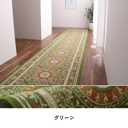 マット 廊下敷 撥水 エレガンス柄 滑りにくい 約60×240cm 【メーカー直送商品】☆