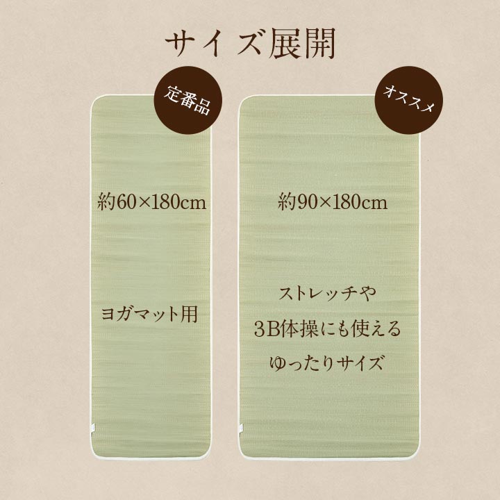 介護 サポート ヘルスケア 運動マット い草 約90×180cm【メーカー直送商品】