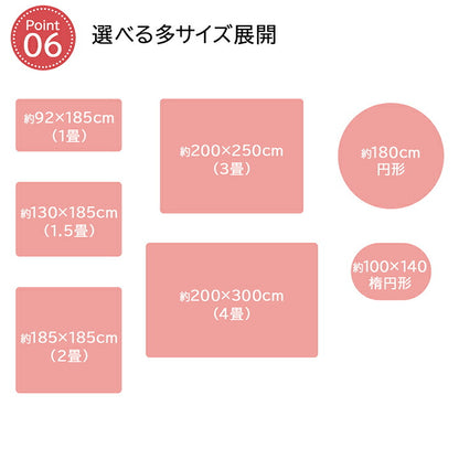 ラグ カーペット 3畳 洗える アニマル柄 ウサギ柄 ラビット柄 約200×250cm （ホットカーペット対応） 【メーカー直送商品】☆