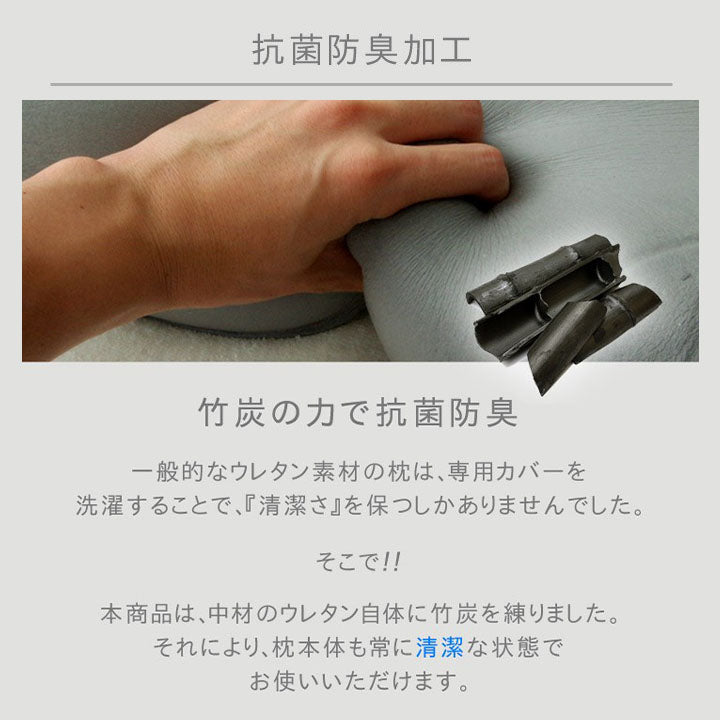 低反発まくら カバー付き 頸椎低反発 枕 50×30cm 抗菌防臭 ウレタン【メーカー直送商品】
