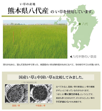 純国産 い草 上敷き カーペット 市松織 『不知火』 三六間8畳(約364×364cm） 熊本県八代産イ草使用 【メーカー直送商品】☆