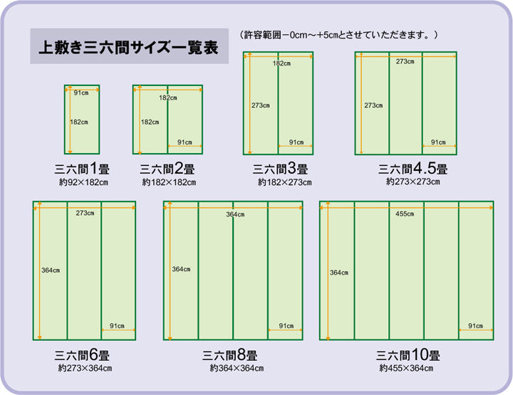 フリーカット い草 上敷き カーペット 『F不知火』 三六間6畳(約273×364cm）(裏:ウレタン張り） 【メーカー直送商品】☆