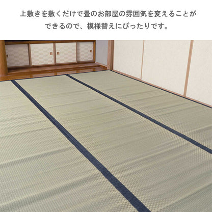 城山 ヒバ 本間 四方 縁・17 本間4．5畳 上敷き 畳カーペット ラグ【メーカー直送商品】