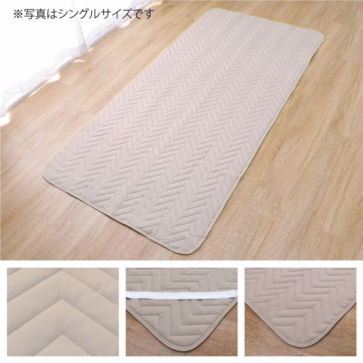 寝具 オールシーズン 快適睡眠 ベッドパッド ダブル 140×200cm【メーカー直送商品】